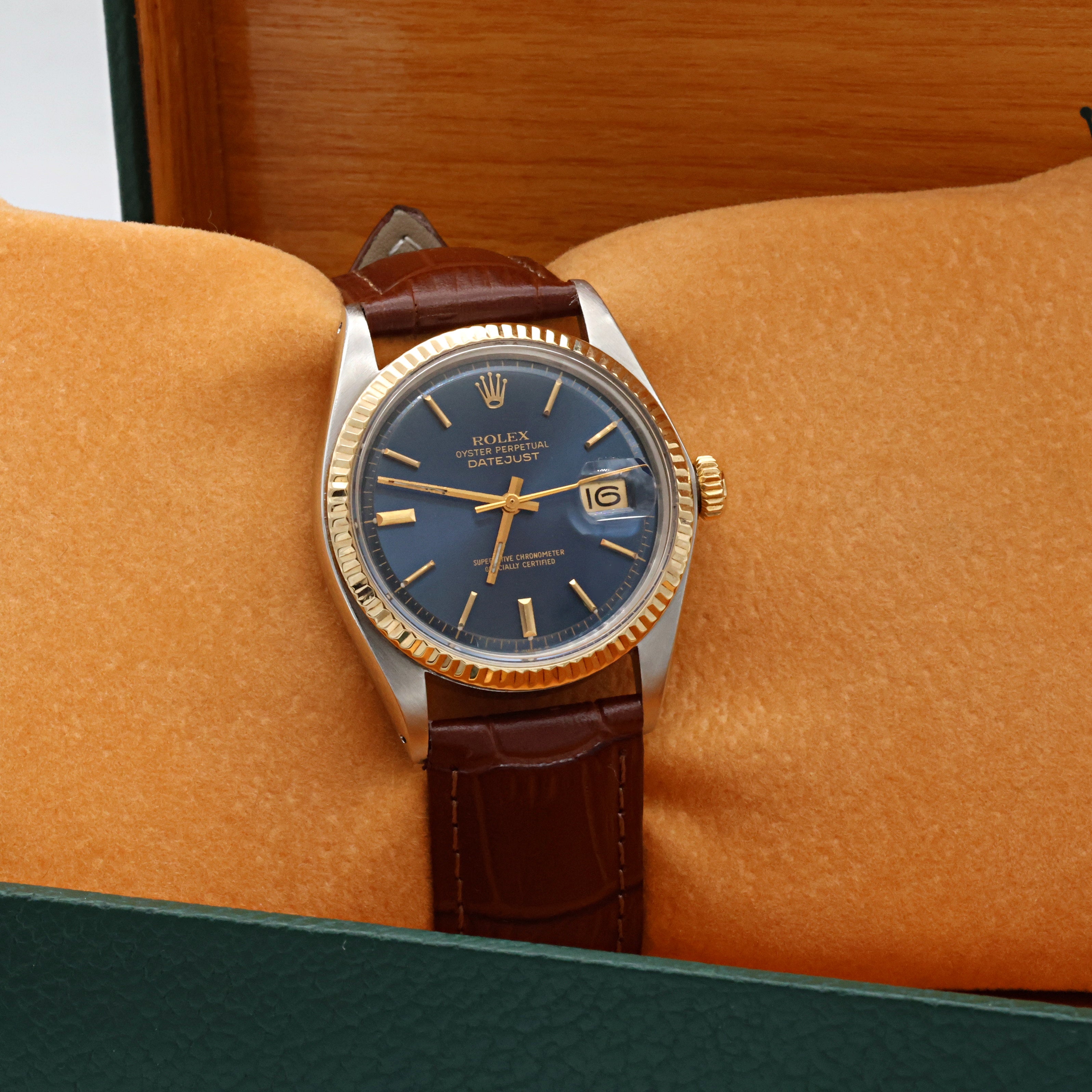 Rolex Datejust ref. 1601 - Blue Dial v2 - Leather strap