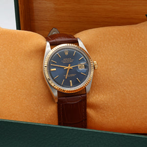 Rolex Datejust ref. 1601 - Blue Dial v2 - Leather strap