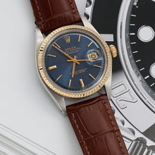 Load image into Gallery viewer, Rolex Datejust ref. 1601 - Blue Dial v2 - Leather strap
