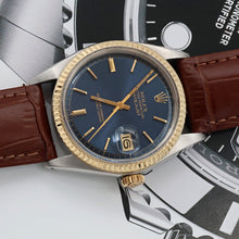 Load image into Gallery viewer, Rolex Datejust ref. 1601 - Blue Dial v2 - Leather strap
