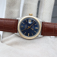 Load image into Gallery viewer, Rolex Datejust ref. 1601 - Blue Dial v2 - Leather strap
