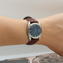 Load image into Gallery viewer, Rolex Datejust ref. 1601 - Blue Dial v2 - Leather strap
