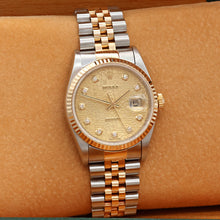 Indlæs billede til gallerivisning Datejust ref. 16233 - Champagne Millennary Diamonds Dial - Jubilee Bracelet
