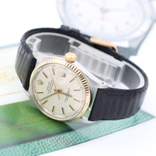 Załaduj obraz do przeglądarki galerii, Rolex Datejust ref. 1601 - Cream Dial - Leather Strap - Full Set
