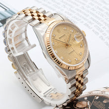 Indlæs billede til gallerivisning Datejust ref. 16233 - Champagne Millennary Diamonds Dial - Jubilee Bracelet
