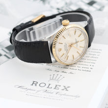 Załaduj obraz do przeglądarki galerii, Rolex Datejust ref. 1601 - Cream Dial - Leather Strap - Full Set
