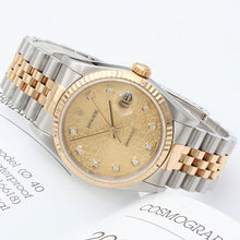 Indlæs billede til gallerivisning Datejust ref. 16233 - Champagne Millennary Diamonds Dial - Jubilee Bracelet
