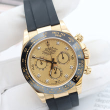 Carica l'immagine nel visualizzatore di Gallery, Rolex Daytona ref. 116518LN - Oysterflex - Champagne Dial with diamonds - Full Set
