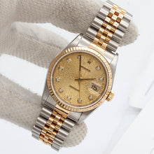 Indlæs billede til gallerivisning Datejust ref. 16233 - Champagne Millennary Diamonds Dial - Jubilee Bracelet
