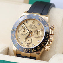 Carica l'immagine nel visualizzatore di Gallery, Rolex Daytona ref. 116518LN - Oysterflex - Champagne Dial with diamonds - Full Set
