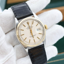 Załaduj obraz do przeglądarki galerii, Rolex Datejust ref. 1601 - Cream Dial - Leather Strap - Full Set

