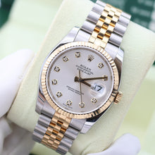 Bild in Galerie-Viewer laden, Rolex Datejust Ref. 116233 Silber -Zifferblatt mit Diamanten - Voller Satz
