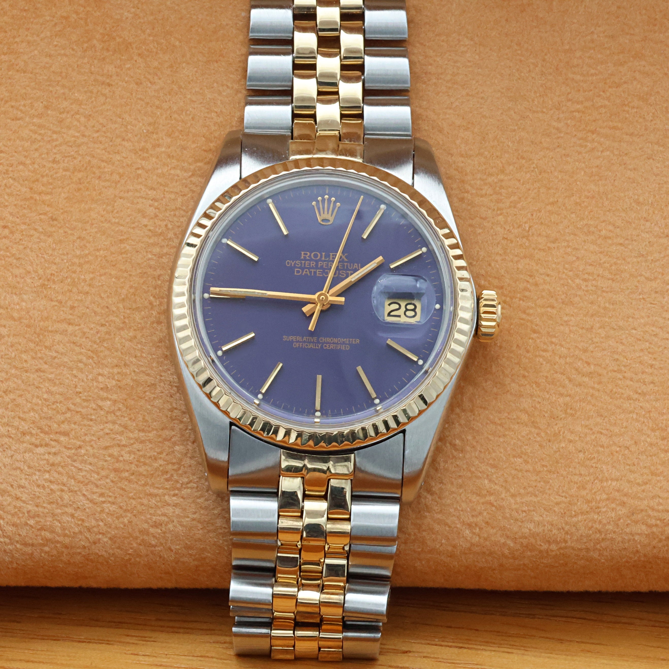 Rolex Datejust ref. 16013 - Blue Dial - Jubilee - Full Set