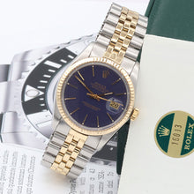 Charger l'image dans la galerie, Rolex Datejust ref. 16013 - Blue Dial - Jubilee - Full Set
