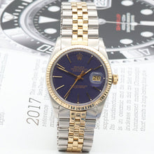 Charger l'image dans la galerie, Rolex Datejust ref. 16013 - Blue Dial - Jubilee - Full Set
