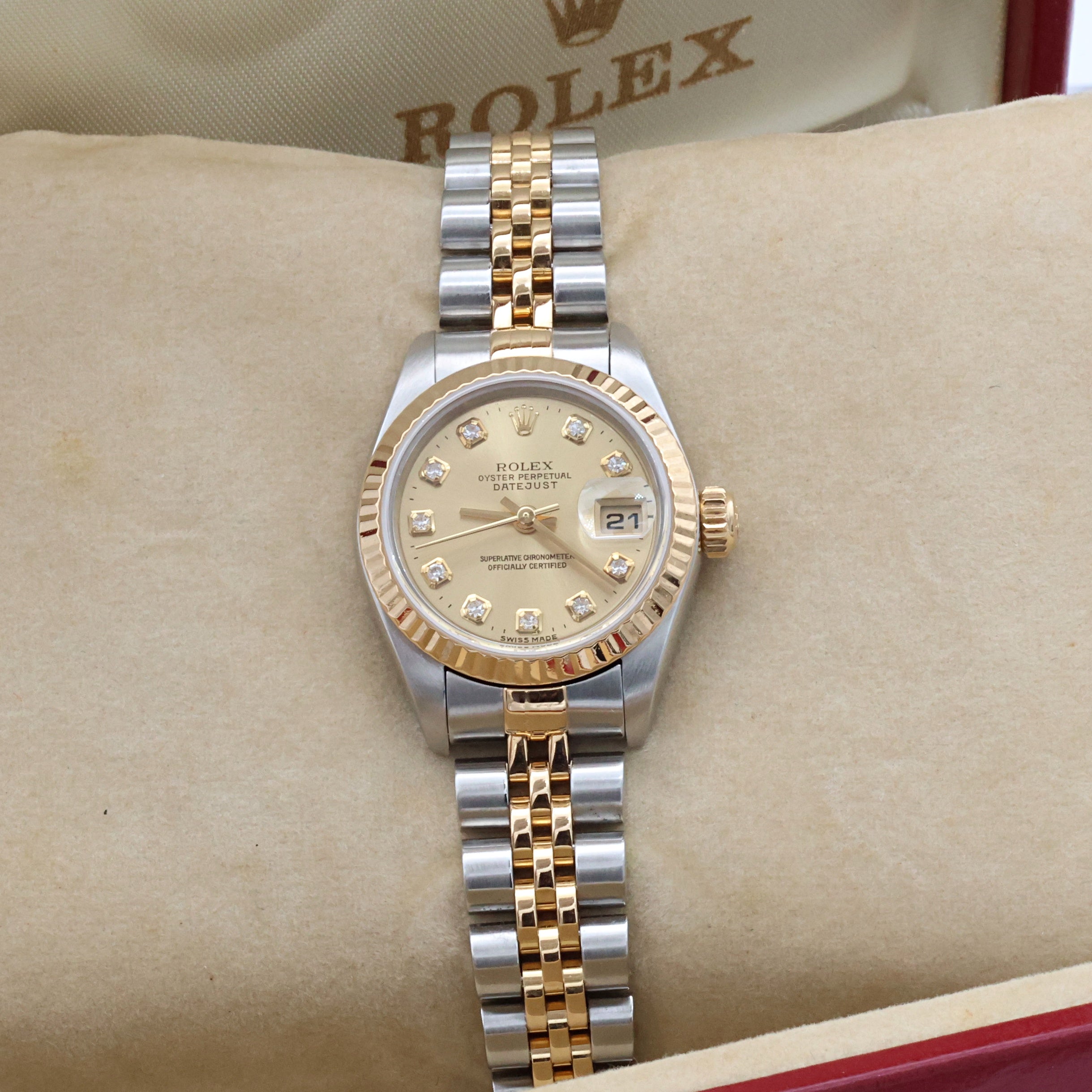 Rolex Datejust Lady ref. 79173 Steel/Gold - Jubilee Bracelet - Champagne Diamonds Dial
