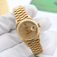 Załaduj obraz do przeglądarki galerii, Rolex Lady Datejust ref. 69178 Champagne Linen Dial

