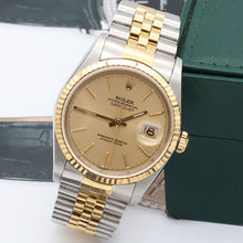 Bild in Galerie-Viewer laden, Rolex Datejust 36 ref. 16233 Champagne dial (V4) - Jubilee Bracelet - Full Set
