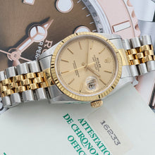 Bild in Galerie-Viewer laden, Rolex Datejust 36 ref. 16233 Champagne dial (V4) - Jubilee Bracelet - Full Set
