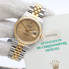 Bild in Galerie-Viewer laden, Rolex Datejust 36 ref. 16233 Champagne dial (V4) - Jubilee Bracelet - Full Set
