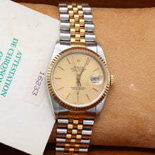 Bild in Galerie-Viewer laden, Rolex Datejust 36 ref. 16233 Champagne dial (V5) - Jubilee Bracelet - Full Set
