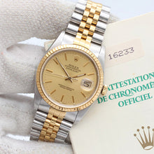 Bild in Galerie-Viewer laden, Rolex Datejust 36 ref. 16233 Champagne dial (V5) - Jubilee Bracelet - Full Set
