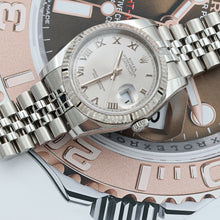 Indlæs billede til gallerivisning Rolex Datejust ref. 116234 Silver Roman Dial - Jubilee Bracelet - Full Set
