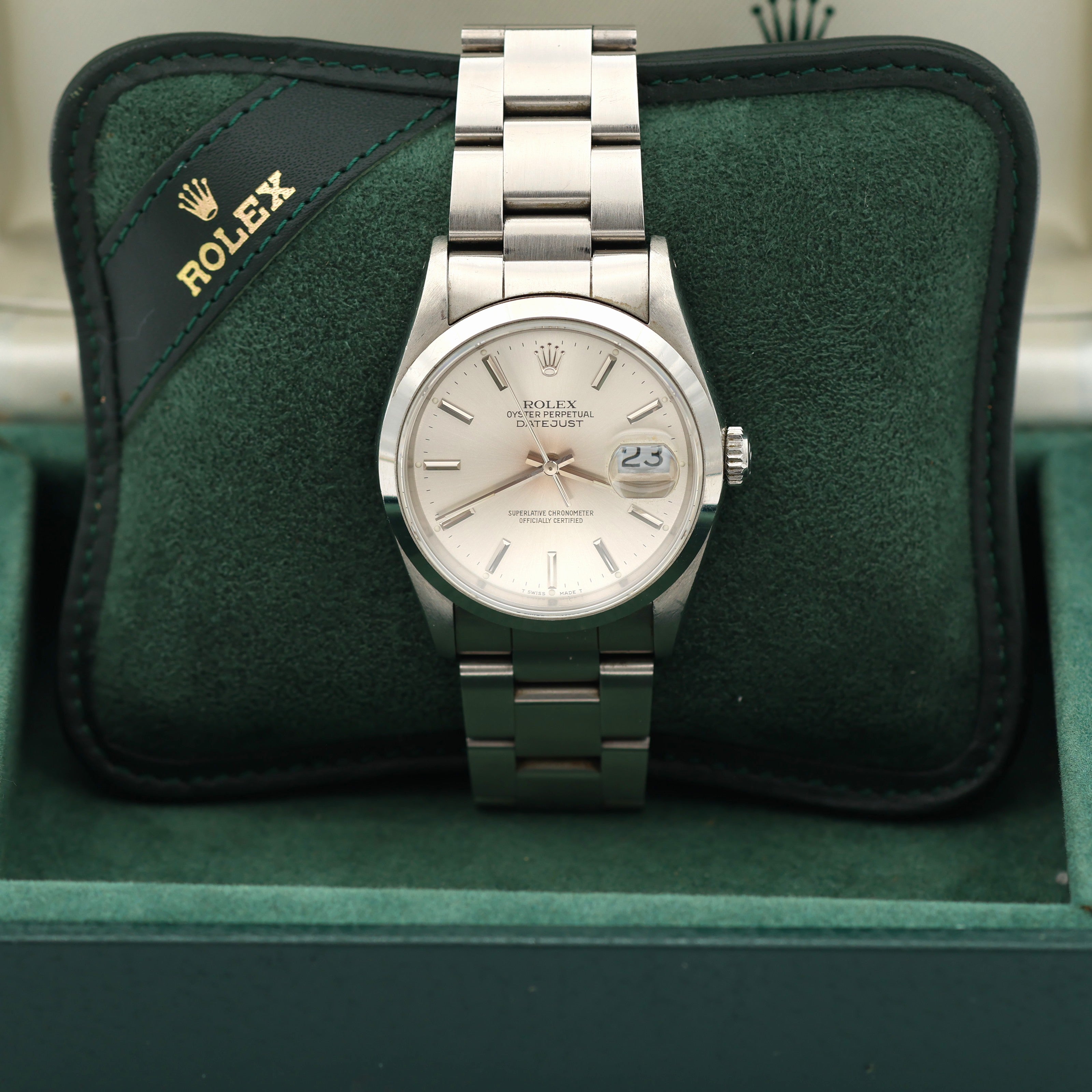 Rolex Datejust ref. 16200 Silver Dial Oyster Bracelet - Full Set