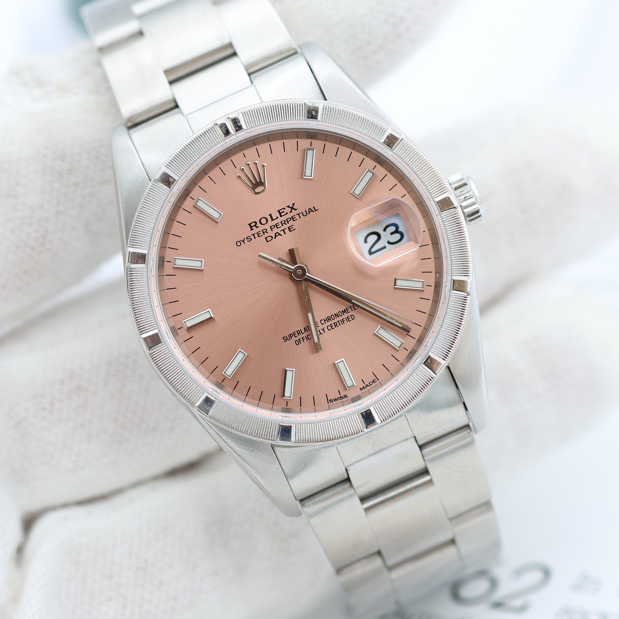 Rolex Date ref. 15210 - Salmon Dial - Oyster Bracelet  display picture 1