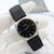 Rolex Air King ref. 5500 Black dial - Leather strap