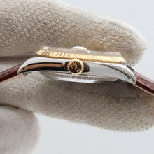 Carica l'immagine nel visualizzatore di Gallery, Rolex Datejust 36 ref. 16233 Champagne dial - Leather Strap - Full Set
