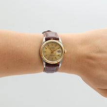 Carica l'immagine nel visualizzatore di Gallery, Rolex Datejust 36 ref. 16233 Champagne dial - Leather Strap - Full Set
