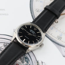 Załaduj obraz do przeglądarki galerii, Rolex Air-King ref. 5500 Black dial - Leather strap
