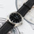 Rolex Air King ref. 5500 Black dial - Leather strap