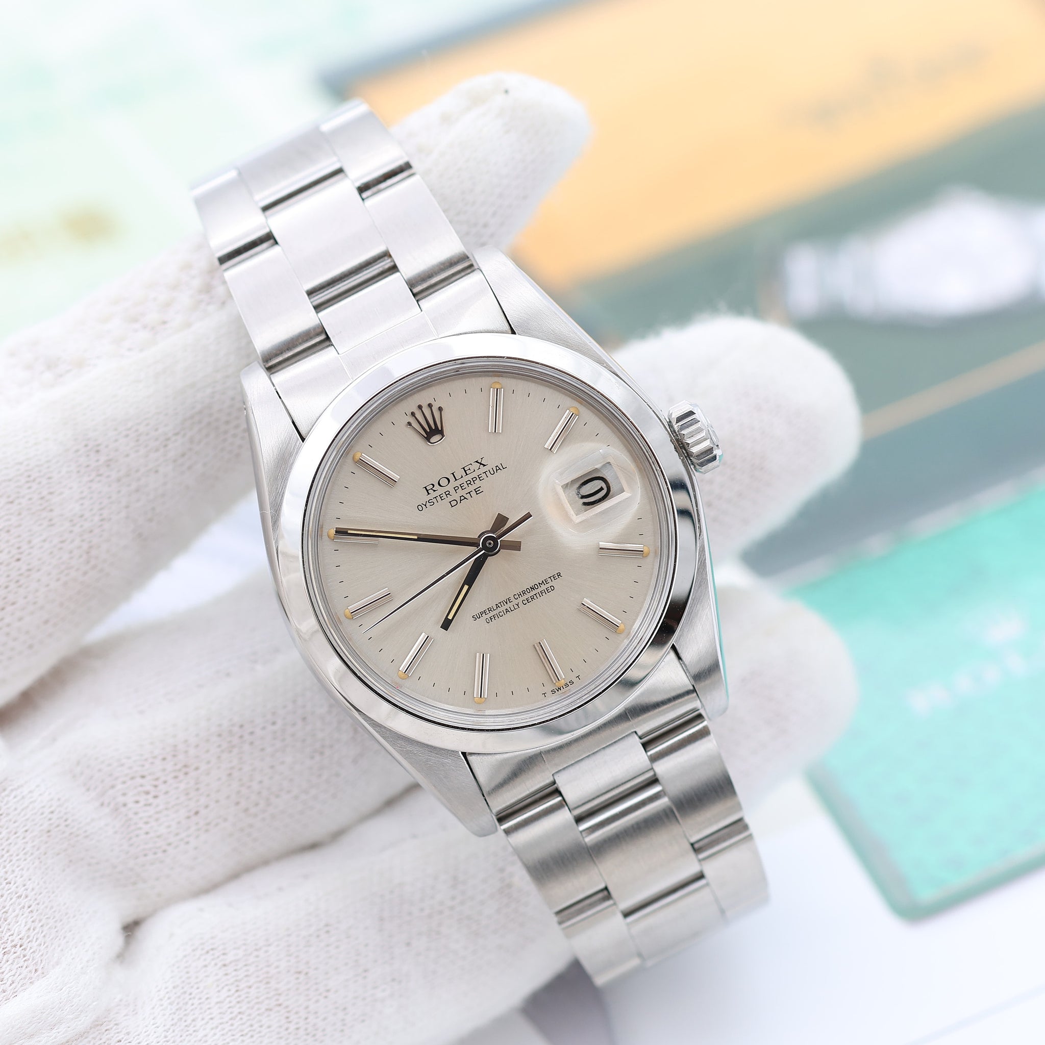 Rolex Oyster Perpetual Date ref. 1500 - Silver dial (V II 