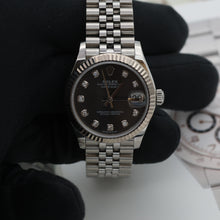 Load image into Gallery viewer, Rolex Datejust 31mm ref. 278274 Black/Grey Diamonds Dial - Jubilee Bracelet - Full Set
