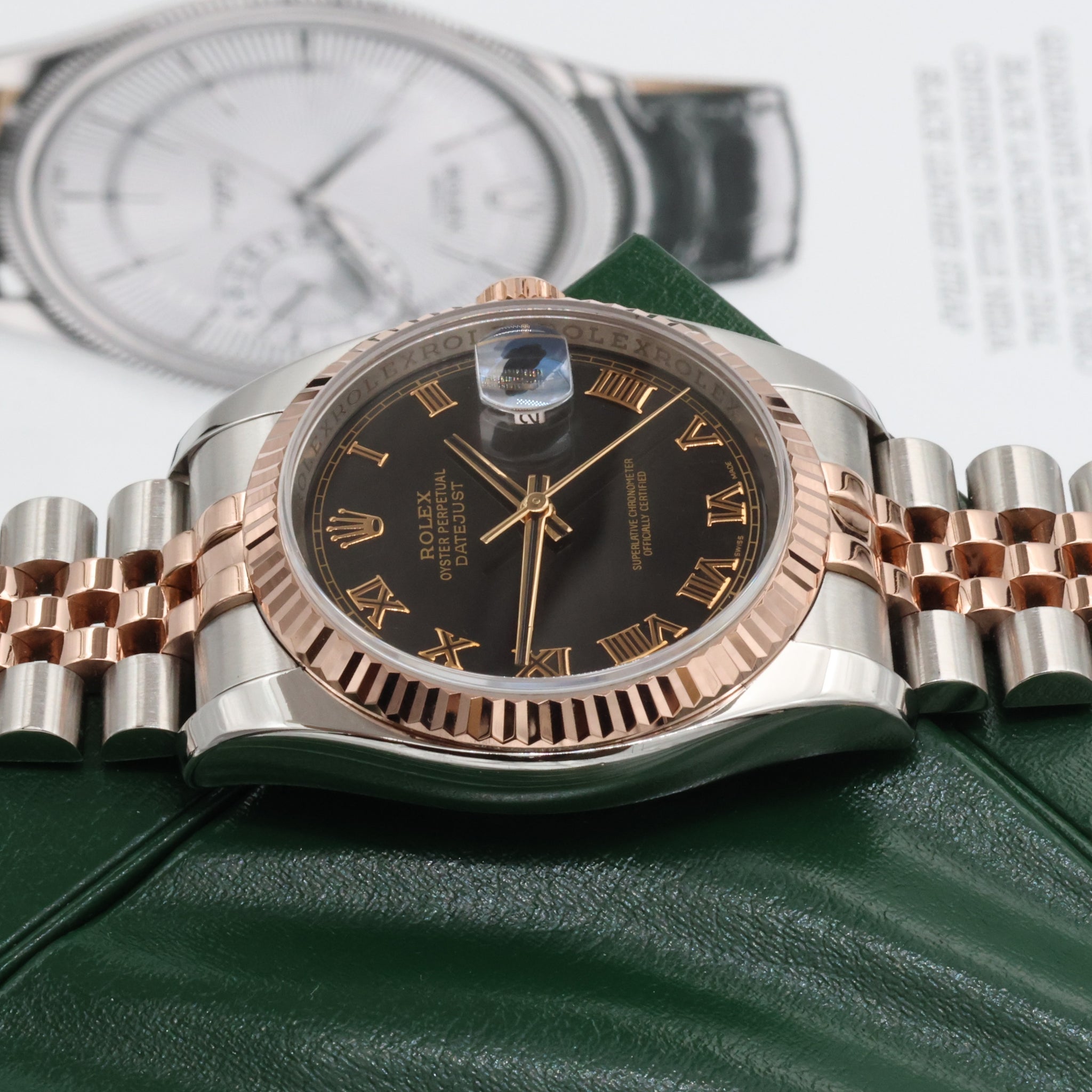 Buy Watch Rolex Datejust ref. 116231 Black Roman Dial - Full Set