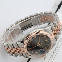 Załaduj obraz do przeglądarki galerii, Rolex Datejust 36 ref. 116231 Black Roman Dial - Steel/Rose Gold Jubilee - Full Set

