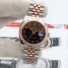 Załaduj obraz do przeglądarki galerii, Rolex Datejust 36 ref. 116231 Black Roman Dial - Steel/Rose Gold Jubilee - Full Set
