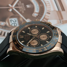Charger l'image dans la galerie, Rolex Daytona ref. 116515 Black dial with pink subdials - Rubber-B strap - Full Set
