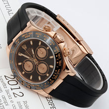 Charger l'image dans la galerie, Rolex Daytona ref. 116515 Black dial with pink subdials - Rubber-B strap - Full Set
