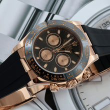 Charger l'image dans la galerie, Rolex Daytona ref. 116515 Black dial with pink subdials - Rubber-B strap - Full Set

