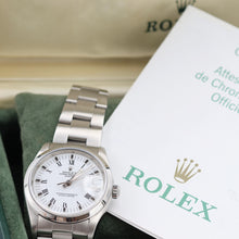Załaduj obraz do przeglądarki galerii, Rolex Date ref. 15200 White Roman Dial with Oyster Bracelet - Full Set

