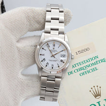 Load image into Gallery viewer, Rolex Date ref. 15200 White Roman Dial with Oyster Bracelet - Full Set
