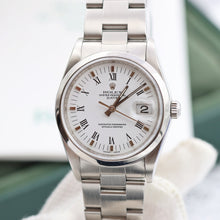 Załaduj obraz do przeglądarki galerii, Rolex Date ref. 15200 White Roman Dial with Oyster Bracelet - Full Set
