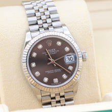 Załaduj obraz do przeglądarki galerii, Rolex Datejust 31mm ref. 278274 Black/Grey Diamonds Dial - Jubilee Bracelet - Full Set
