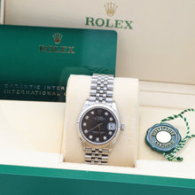 Załaduj obraz do przeglądarki galerii, Rolex Datejust 31mm ref. 278274 Black/Grey Diamonds Dial - Jubilee Bracelet - Full Set
