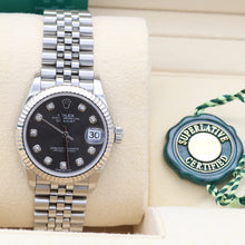 Załaduj obraz do przeglądarki galerii, Rolex Datejust 31mm ref. 278274 Black/Grey Diamonds Dial - Jubilee Bracelet - Full Set
