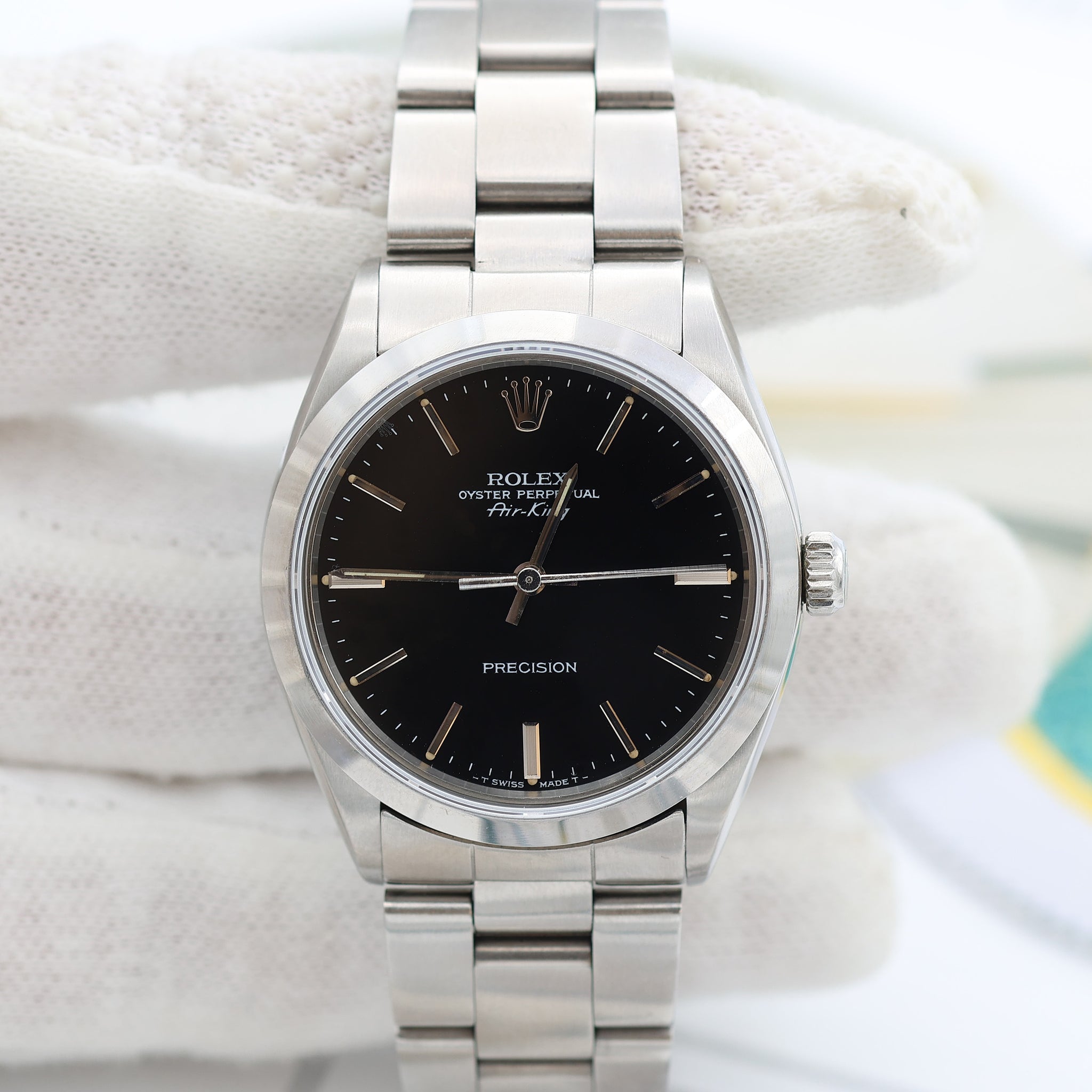 Buy Online Rolex Air-King 5500 Black Dial - Oyster Bracelet