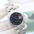 Rolex Date ref. 15200 Blue Arabic Dial Oyster Bracelet - Full Set
